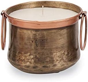 Mud Pie Tin Handles-Copper Candle,, 5" x 3.75" dia