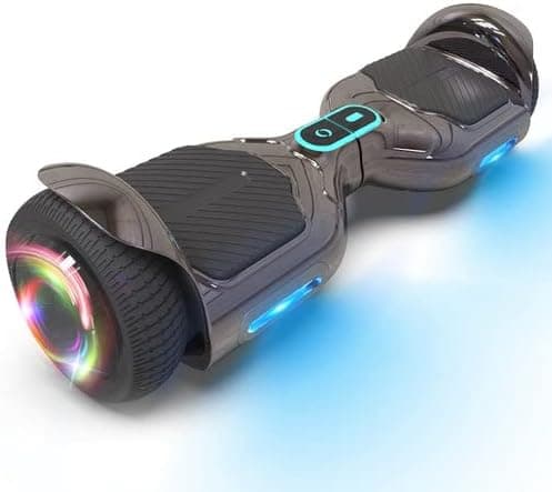 Bluetooth Hoverboard, Matt and Chrome Color Hover Board with 6.5" Wheels Built-in Wireless Speaker Bright LED Lights