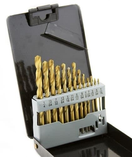 13pc Cobalt Drill Bit Set Multi SAE Hard Stronger Than Titanium 135 Deg. W/Case