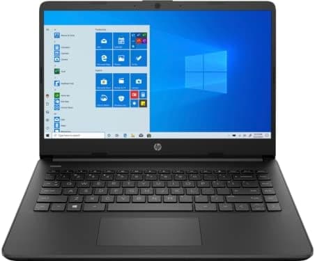 HP Laptop 14-dq0090tg 14" Intel Pentium Silver N5030 Intel UHD Graphics 605 4 GB RAM 128 GB SSD W10 Home in S Mode BT Webcam Jet Black(Renewed)