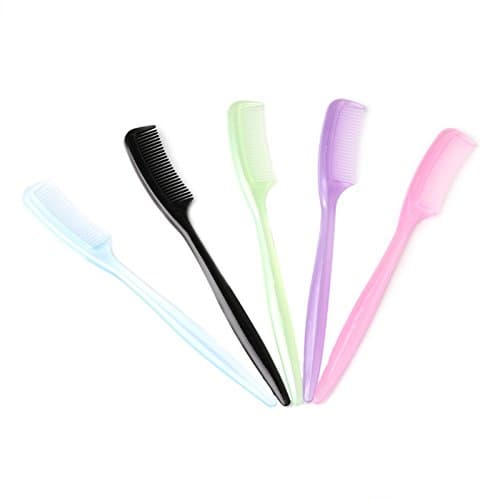 Thobu 1 Piece Plastic Eyebrow Eyelash Extension Comb Cosmetic Makeup Tool For Salon Home Use Eyebrow Eyelash Comb Colors Randomly 9.3cm