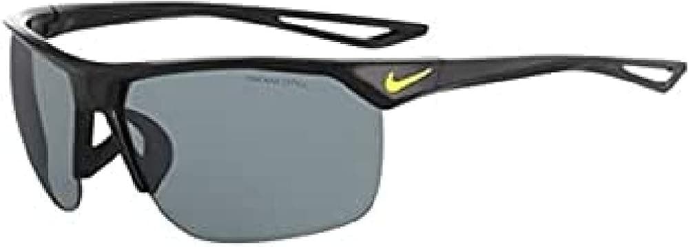 Nike Golf Trainer Sunglasses, Matte Deep Royal Blue/White Frame, Grey with Silver Flash Lens