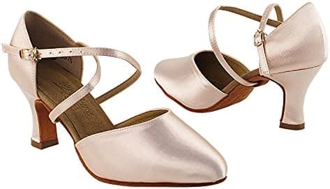 Very Fine Dancesport Shoes - Ladies Ballroom, Salsa, Latin, Practice Closed Toe Style 9691 & C9691 Comfortable Dance Shoes