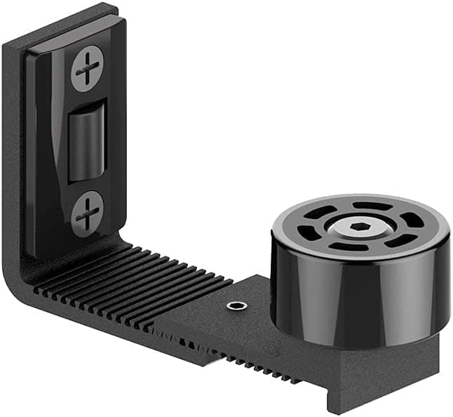 CCJH Barn Door Floor Guide Bottom Adjustable Wall Mount Flush Sawtooth Design, Space Saving Black 1 Pack