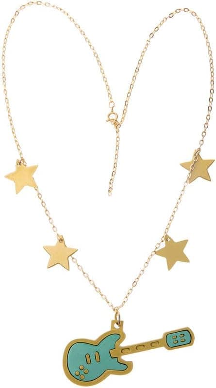 Mtxc Super Sonico Cosplay Accessories Sonico Guitar Necklace Golden