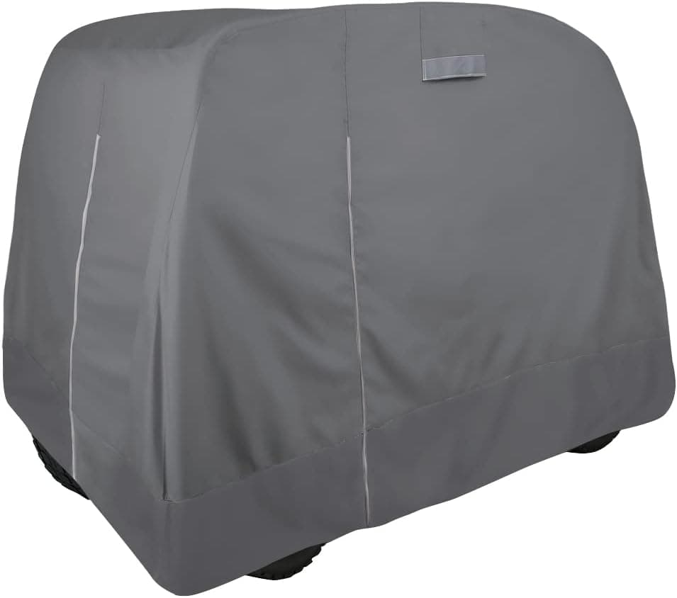 Summates 600Denier Heavy Duty Polyester Golf Cart Cover (Dark Gray, 108L x 49W x 66H inches (2+2 Passenger))