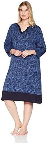 Amazon Brand - Arabella Women's Plus Size Tunic Nightgown Loungewear Caftan