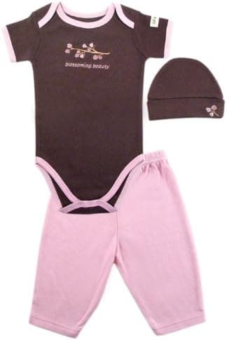 Hudson Baby Organic Touched By Nature Set, Brown-Blossom