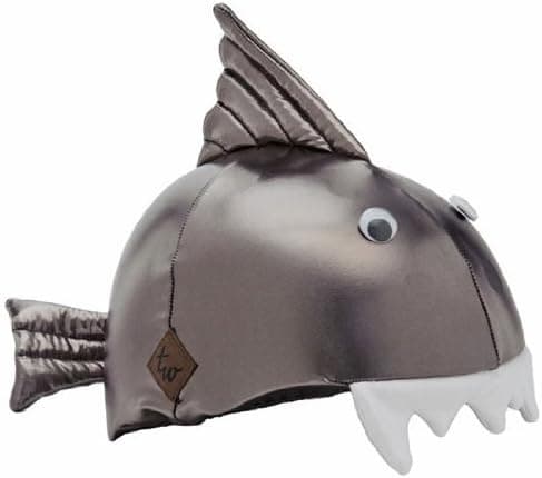 Piranha Helmet Cover: Tail Wags Helmet Covers Make It Fun for Kids and Adults To Wear Safety Helmets. 1 Size Fits All Adult and Child Sports Helmets