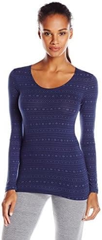 32Degrees Women's Heat Crew Neck Thermal Top with Print