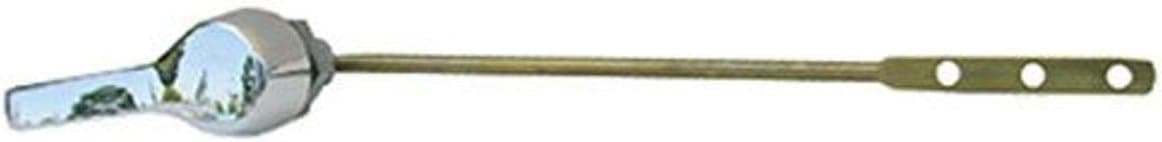 LASCO 04-1763 Deluxe Metal Handle Die Cast Nut and Thread Brass Arm Toilet Flush Lever, Chrome Plated