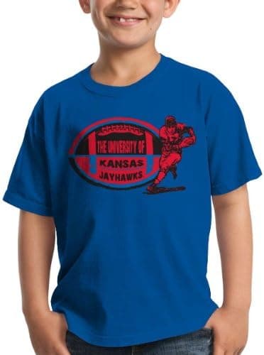 NCAA Kansas Jayhawks Boys' Jack's Back Crew Tee Shirt