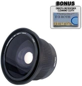 .42x HD Super Wide Angle Panoramic Macro Fisheye Lens For The Sony Cybershot DSC-H7, H9, H50 Digital Cameras