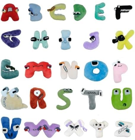 vizethru Alphabet Lore Plush, Alphabet Lore Plush Animal Toys, Fun Stuffed Alphabet Lore Plush Figure Suitable for Gift Giving Fans(A-Z 26PCS)