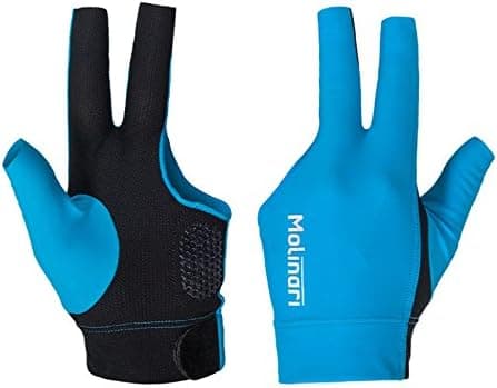 Molinari Fingerless Glove V2 Professional Billiard Accessories in 6 Colors for Carom Pool Left/Right Handed Players (LHP = Right Hand Glove/RHP = Left Hand Glove) Adult One-Size-Fits-All