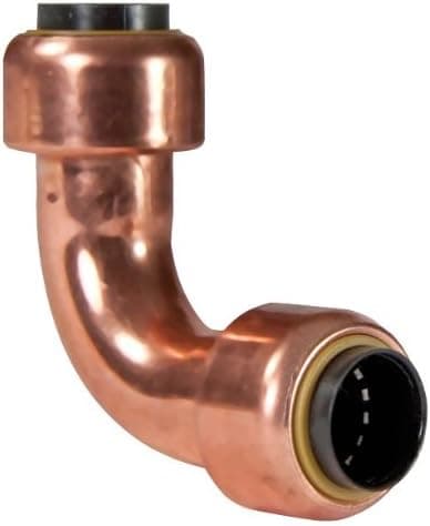 Elkhart Products 10169934 CopperBite Lead-Free 1-Inch Copper by Copper Push-Fit 90-Degree Elbow