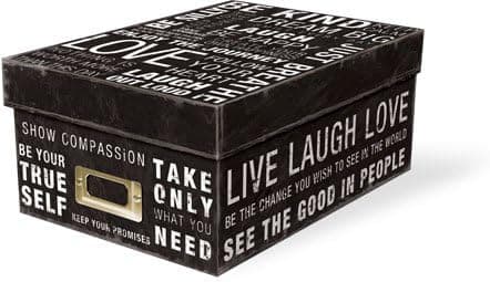 Punch Studio Decorative "Inspired Words" Photo Storage Box