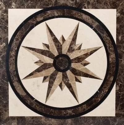 Gneric Floor Marble Medallion Mosaic 42 inch