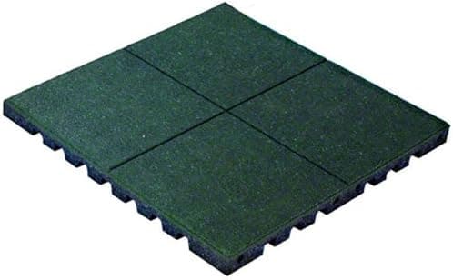KIDWISE PlayFall Playground Safety Surfacing Green Pallet of 40 Tiles - 2' x 2' Rubber Tiles (160 sq. ft.) 1.75" Thickness