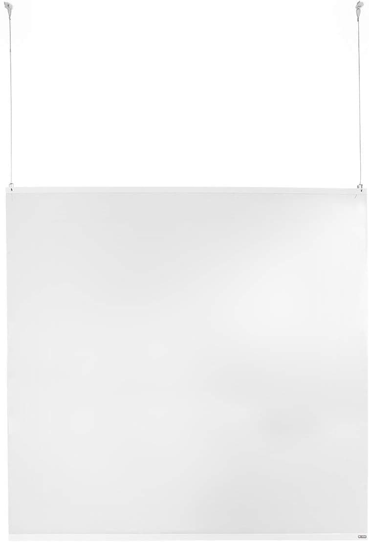 STAS Barrier Screen Protective Sneeze Guard, Clear A-PET Ceiling Mounted Screen for Cashiers, Workers & Customers, Barrier Against Sneezing & Coughing (39Wx39L inch)