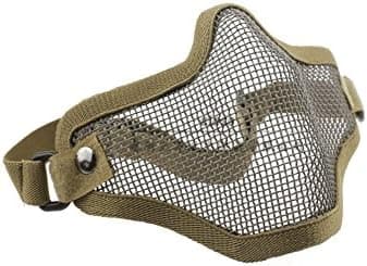 Lowpricenice Airsoft Half Face Mask With Wire Mesh Tan