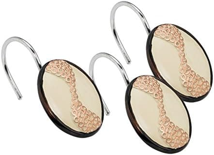 Popular Bath Shower Curtain Hooks, Shimmer Collection, Gold