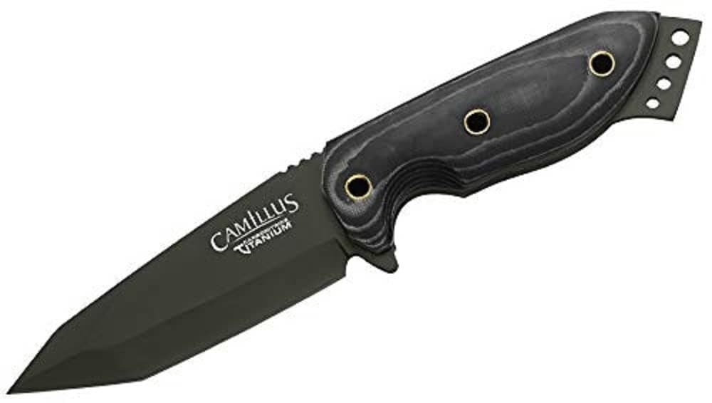 Camillus-18509 Micarta Handle, 7.75-Inch Fixed Blade Knife,Black