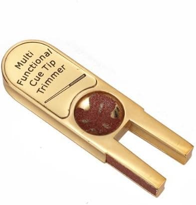Elecday Gold U-Shaped Pool Cue Tip Scuffer Burnisher