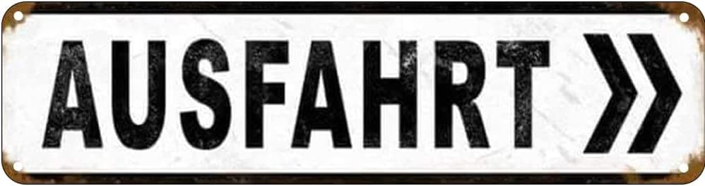 Vintage Retro Ausfahrt Autobahn Exit Metal Sign 4x16 inches