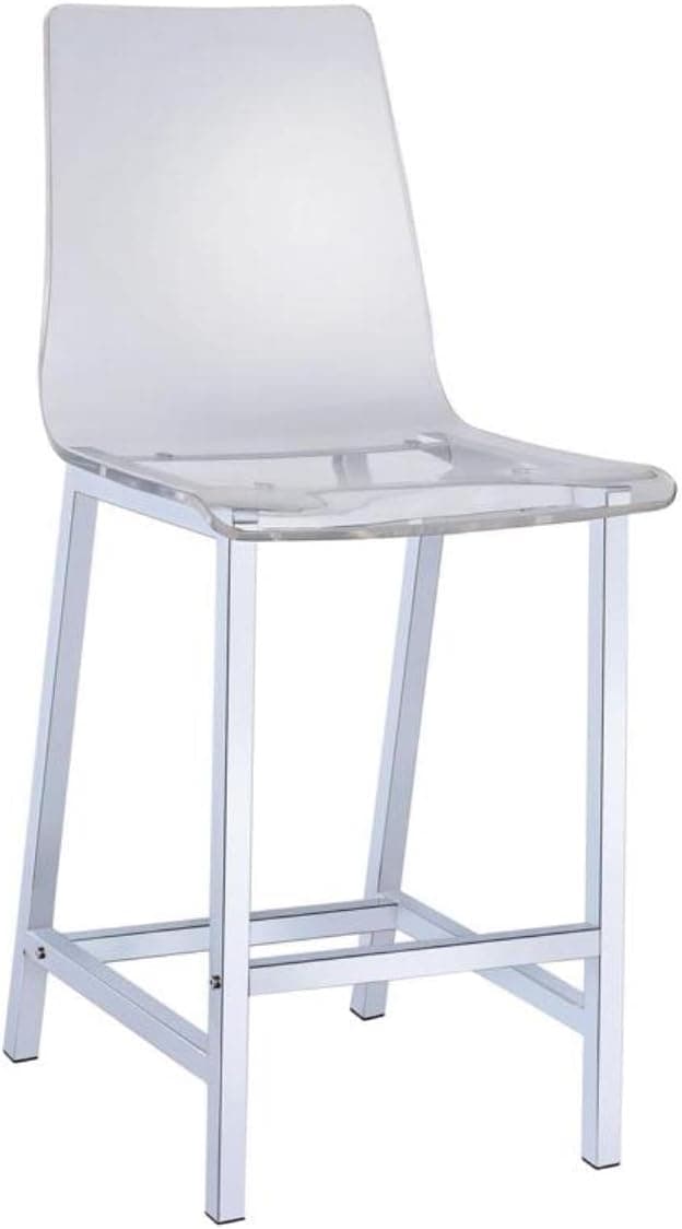 Coaster Furniture Bar Stool 24" Clear Acrylic/Chrome 100265