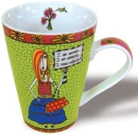 Pictura Dolly Mama Womens 12 Oz Gift Mug in Gift Box I Need Caffeine
