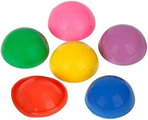 Los Angeles Superstore Pop Up Poppers Pack of 12 Rubber Half Ball Jumper Toys in Assorted Colors