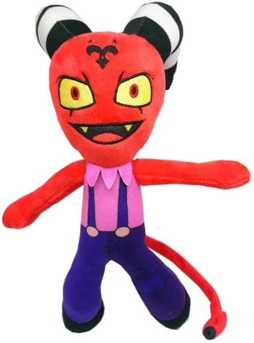 TYHVDE Devil Plush Toy, 30cm/11.8inchs Stuffed Plushies Dolls, Anime Young Figure Pillows Gift for Fan Kid Birthday (Red)