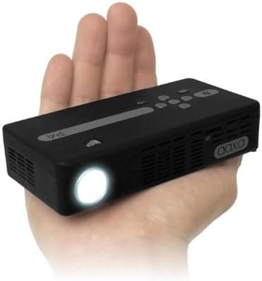 AAXA KP500-01 P4 Pico Projector, 80 Lumens, Pocket Size, Li-Ion Battery, 15000 Hour LED Projector, WindowsCE, Media Player, Black