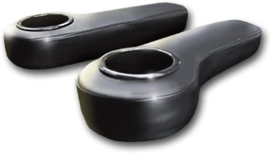 Revenge Golf Cart Parts & Accessories Black Golf Cart Rear Seat Kit Arm Rest Set with Cup Holder