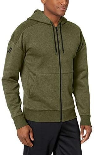 Peak Velocity Men's Medium-weight Fleece Full-Zip Loose-fit Hoodie