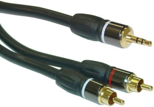 Premium 2 RCA Male to 3.5mm Stereo Male, 75 ft