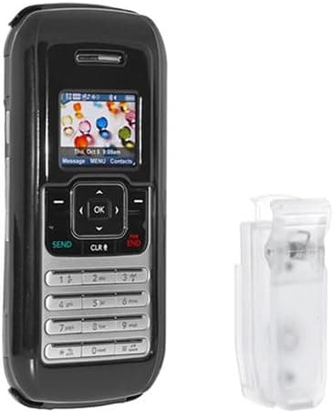 LG enV VX-9900 VX9900 Solid Black Snap-On Crystal Case Cover with Removable Belt Clip