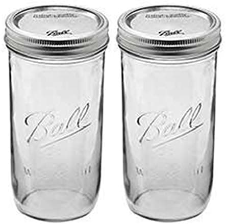 Ball 24 oz Jar, Wide mouth, 24 ounce (Pack of 2),Clear