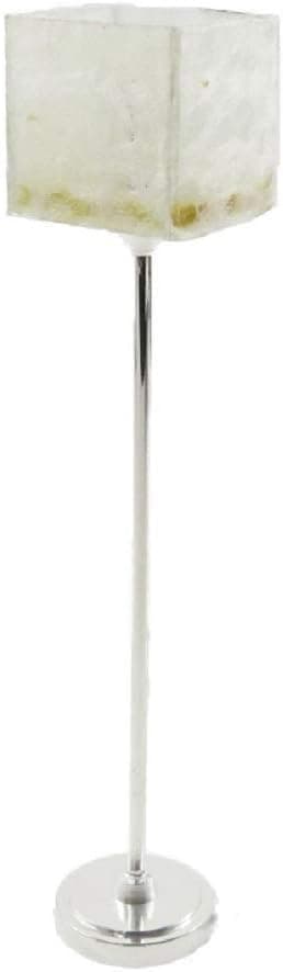 Melody Jane Dollhouse Modern Chrome Floor Light Cube Shade Electric Standard Lamp 12V