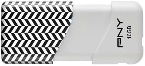 PNY Compact Attaché 16GB USB 2.0 Flash Drive, Herringbone (P-FD16GCOMHR-GE)