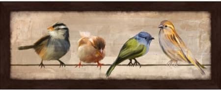 Birds in a Row II Framed Wall Art