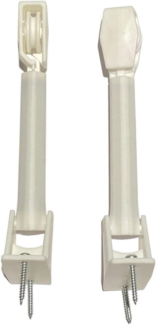 Amazing Drapery Hardware spring loaded cord tensioner for cord loops and draperies, off white, 2 pack, with screws