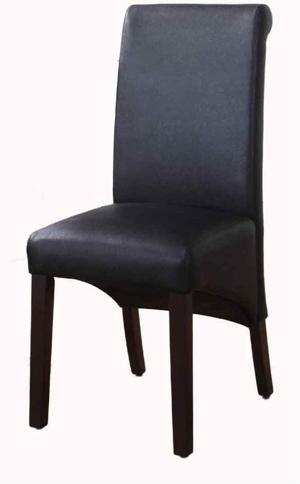 Modus Furniture Cosmo Sleigh Back Chairs, Jet Black (Set of Two)