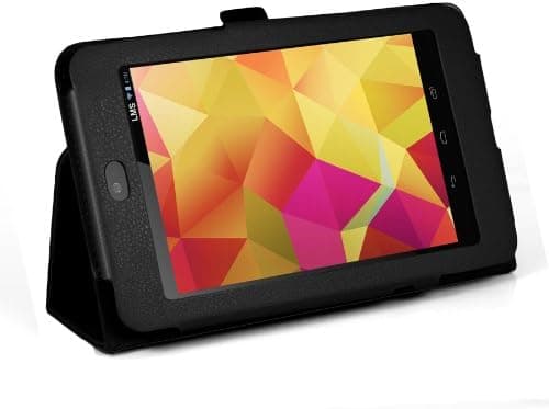 JKase (TM) Google Nexus 7 Inch Multi-Touchscreen Tablet Ultra-Slim Series Custom Fit Folio Leather Case Cover with 3-in-1 Built-in Stand (Black)