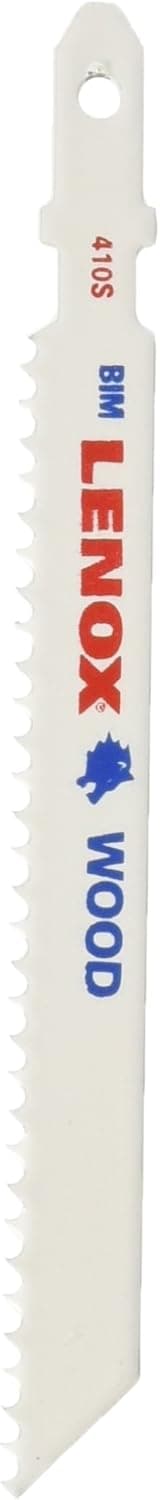 Lenox Tools 20851F410S T-Shank Bi-Metal Wood Cutting Jig Saw Blade, 4-Inch x 3/8-Inch x 10 TPI, 5-Pack