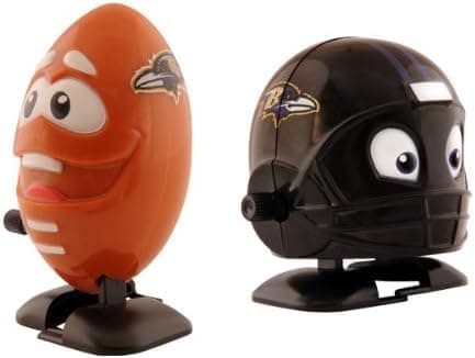 NFL Baltimore Ravens Wind Up Football and Helmet, Pack of 2