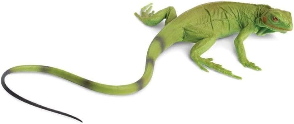 Safari Ltd. - Incredible Creatures Collection - 9.4" x 4" Iguana Baby Figurine - Non-toxic and BPA Free - Ages 3+