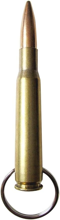 50 Cal Browning Bullet Keychain .50 Caliber Military - .50 BMG Pendant solid