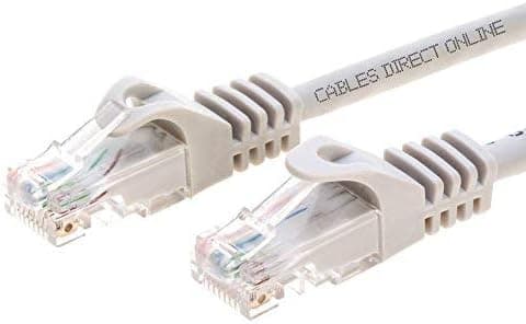 Cables Direct Online Grey 100ft Cat6 Ethernet Network Cable RJ45 Internet Modem Patch Cord